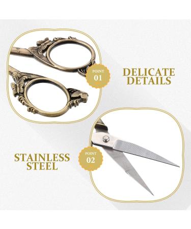Compact Stainless Steel Beauty Scissors - Multi-Function Eyebrow & Nose Hair Scissors for Travel | Wear-Resistant & Portable - Buy Online on SooperMarket.com