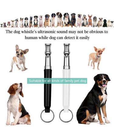 2 Pack Dog Whistle Dog Whistles for Recall Ultrasonic Stop Barking Silent Adjustable Dog Training Whistle with Lanyard White and Black - Buy Online on SooperMarket.com