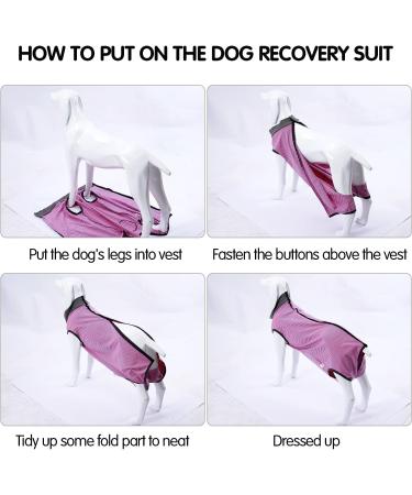 Heywean Dog Recovery Suit XXL - Post-Op Castration Wound Protection & Medical Shirt | Pink Dog Surgery Bodysuit for Pet Comfort - Buy Online on SooperMarket.com