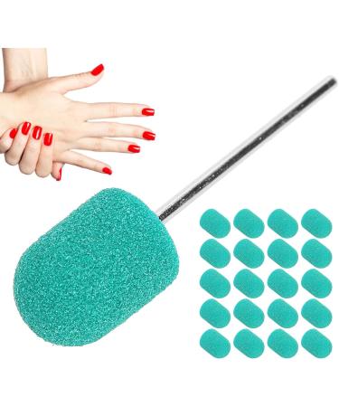Nail Sanding Drill Bit 0.5 X 0.7in Easy To Store High Strength Nail Polishing Sanding Head Fine Sandpaper with Shaft for Grinding(green) - Buy Online on SooperMarket.com