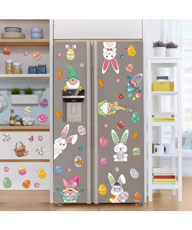 HPNIUB Easter Window Decoration Self-Adhesive with Bunny Eggs Spring Easter Window Clings to Stickers Rabbit Easter Eggs for Display Cabinets Window Decoration for Shop Windows Glass Decor Colourful C - Buy Online on SooperMarket.com