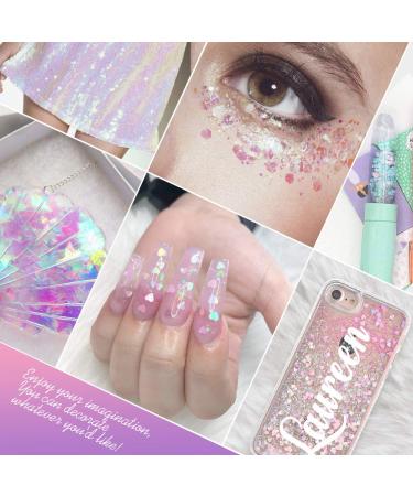 Teenitor 12 Boxes Holographic Nail Sequins - Ultra-Thin Colorful Glitter Sticker for Nail Art, Cosmetic and Festival Glitter Decoration - Buy Online on SooperMarket.com
