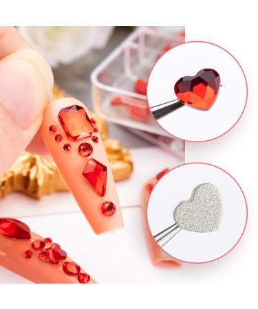 Noverlife 1000PCS Flatback Nail Art Rhinestones Gems - Multi Sizes Crystals with Wax Pen for Nail Design - Sparkle Nail Beads for Art & Crafts - Makeup & Dressup - Nail Decoration Ruby - Buy Online on SooperMarket.com