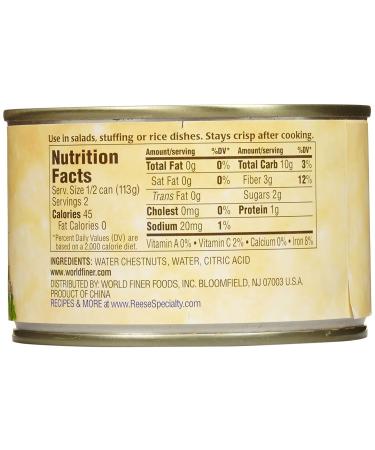 Reese Diced Water Chestnuts - 8 oz | Premium Quality Chestnuts for Cooking and Stir-Fries - Buy Online on SooperMarket.com