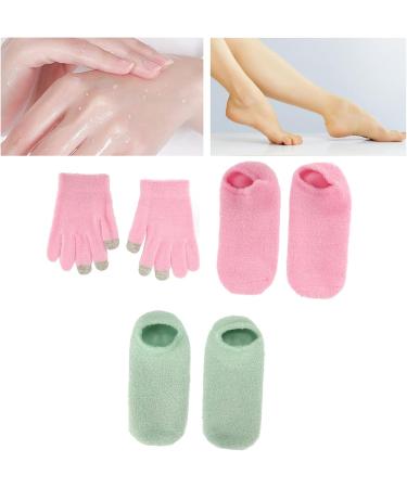 6 Pieces of Touch Screen Moisturizing Gloves and Socks Gel Moisturizing Essential Oil Hydrating Repair Mask 2 Pink Touch Screen Hand Masks 2 Green Anti Slip Foot Masks 2 Pink - Buy Online on SooperMarket.com