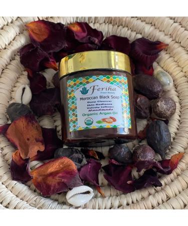 Feriha Moroccan Black Soap with Organic Argan Oil - 100% Natural Beldi Soap - Buy Online on SooperMarket.com