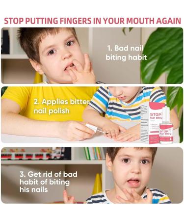 Stop Biting Your Nails Anti Nail Biting Nail Polish Clear Nail Varnish Thumb Sucking Stop Safe & Effective Bitter Taste Nail Biting Treat-ment For Adults& Hildren Fast And Easy Application 15ml - Buy Online on SooperMarket.com