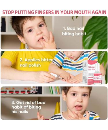 Toseky Anti Nail Biting Polish For Kids | 0.5fl oz Nail Bite Stopper - Stop Nail Biting Polish Care For Kids & Adults Thumb Sucking Stop Safe & Effective Bitter Taste Stop Nail Biting And Thumb - Buy Online on SooperMarket.com
