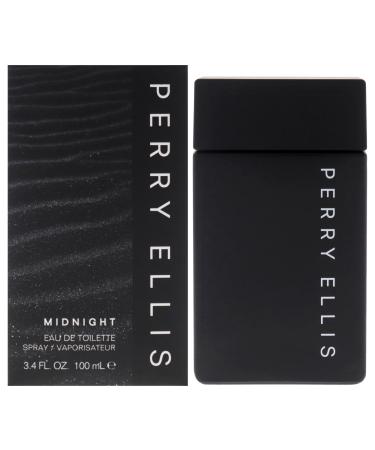Perry Ellis Midnight for Men - 3.4 oz EDT Spray 3.4 Fl Oz (Pack of 1)