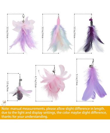 Jetczo Cat Wand Toy - Feather Replacements with Bells for Interactive Exercise - 6 Piece Set - Buy Online on SooperMarket.com