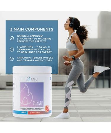 Nova Pharma Pre Workout Powder - Garcinia Cambogia - L Carnitine Supplement - Chromium Supplement - 40 Servings (Grapefruit) - Buy Online on SooperMarket.com