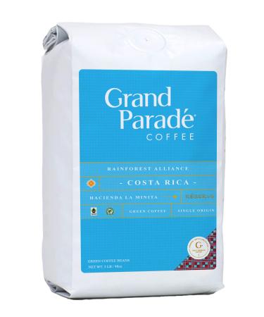 Grand Parade Coffee, 3 Lb Unroasted Green Coffee Beans - Costa Rica Tarrazu Award Winner - La Minita - Rainforest Alliance Certified