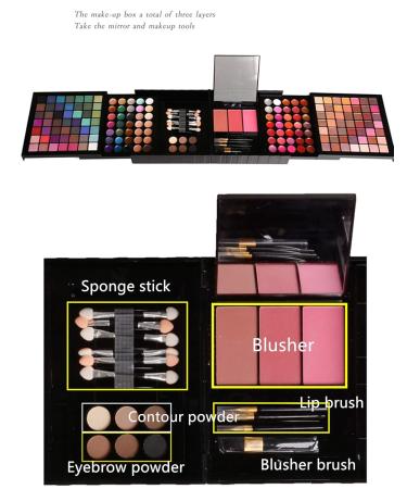Chseeo Make-Up Set | Premium Cosmetics Gift Set with Eyeshadow Palette Lip Gloss & More - Perfect for Face Eyes & Lips - Buy Online on SooperMarket.com