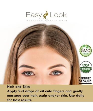 Organic Castor Oil 4oz - USDA Certified, 100% Pure for Eyelashes, Eyebrows, Hair Growth - Skin Moisturizer & Hair Treatment - Buy Online on SooperMarket.com