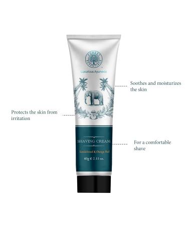 Buy Forest Essentials Shaving Cream Sandalwood & Orange Peel 60g Natural Premium Shaving Care for Smooth Skin | International Shipping Available - Buy Online on SooperMarket.com