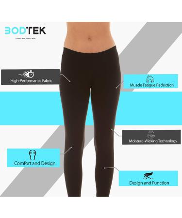 Bodtek Women's Thermal Underwear Pants | Fleece Lined Base Layer Bottom - Black, Medium - Buy Online on SooperMarket.com
