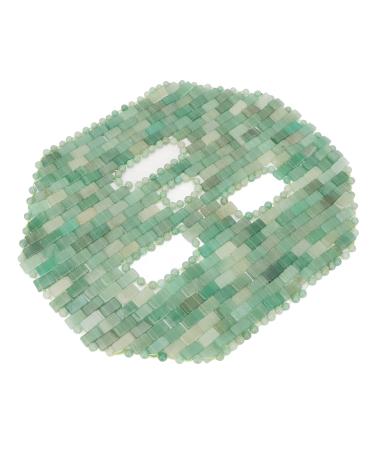 Jadestone Face Eye Mask - Spa Quality Facial Cover & Massage for Dark Circles - Fuchsite Quartzite - Buy Online on SooperMarket.com
