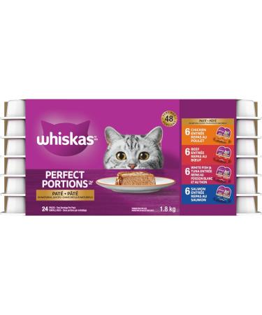 WHISKAS Adult Dry Cat Food - Tuna Selections Flavour 9.1 kg Bag & Perfect Portions Adult Wet Cat Food - Chicken Beef Whitefish and Tuna Salmon 75g Trays (24 Pack) - Buy Online on SooperMarket.com