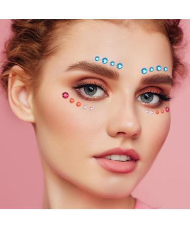 1390 PCS Face Jewels Set - Skin-Friendly Rhinestones for Festivals & Daily Makeup | Self-Adhesive Glitter Kit with Tweezer - Buy Online on SooperMarket.com