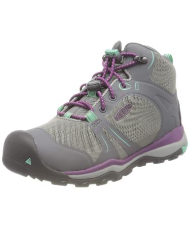 KEEN Unisex-Child Terradora 2 Mid Wp Hiking Boot Big Kid (8-12 Years) 1 Big Kid Steel Grey/Beveled Glass