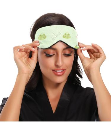 Haskirky Light Blocking Eye Mask for Deep Sleep - Breathable and Adjustable for Men and Women - Great for Travel, Yoga, Meditation - Cute Frogs & Dragon Design - Buy Online on SooperMarket.com