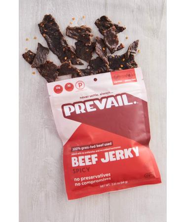 Bulk Grass Fed Beef Jerky - Low Sodium, Keto, Paleo | Spicy 3 Pack (2.25oz each) | 12g Protein | Gluten & Soy Free - Buy Online on SooperMarket.com