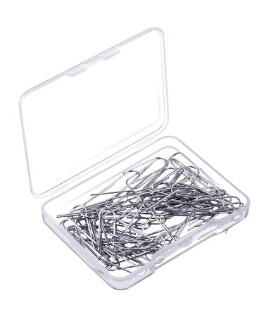 200 Pieces High Temperature Nichrome Wire Jump Rings  21 Gauge with a Plastic Storage Box  U Hanger Hooks for Hobbyists DIY Pendant  Ceramic Ornaments  Fusing in Glass