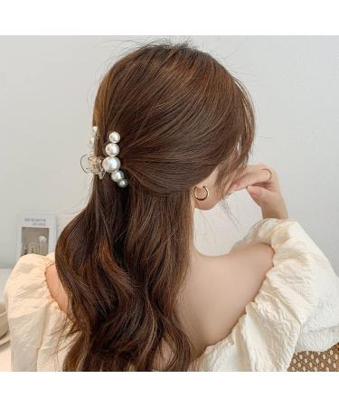 inSowni 7 Pack Pearl Hair Claw Clips - Elegant White Non Slip Barrettes for Women & Girls - Wedding Bridal Hair Accessories - Korean Style Grip Clamps - Buy Online on SooperMarket.com