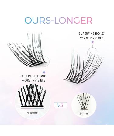 LANKIZ DIY Wispy Lash Clusters Individual Extensions 120 Clusters C+ D Mix Curl - Soft Lightweight 10-16mm Wide Band Mix Style Cluster Lashes | Home Use - Buy Online on SooperMarket.com