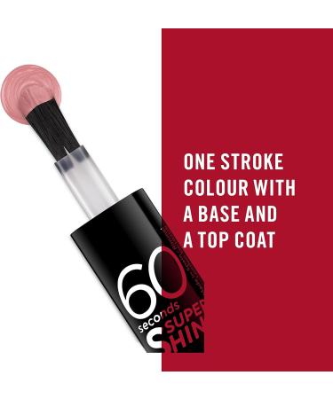 Rimmel 60 Seconds Super Shine Colour Block Nail Polish - Ultra Shine and Long Lasting - Quick Drying X Posed - Buy Online on SooperMarket.com