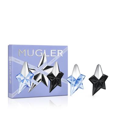 MUGLER Angel - Eau de Parfum & Fantasm - Womens Perfume Discovery Travel Size Set - With Sweet Notes of Coconut Wood Accord Patchouli & Vanilla - 0.16 Fl Oz Each