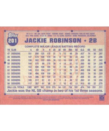 Jackie Robinson 2016 Topps Archives Mint Card #201 Picturing This Brooklyn Dodgers Star in His White Jersey - Buy Online on SooperMarket.com