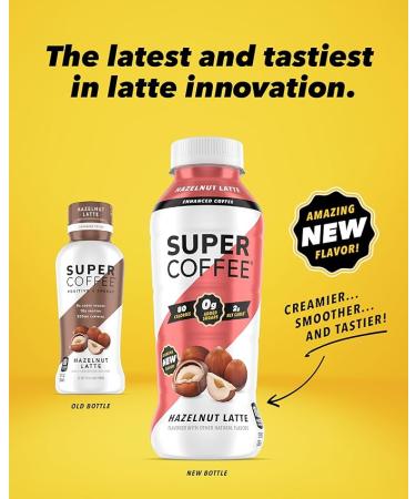 KITU SUPER COFFEE  Keto Protein Coffee (0g Added Sugar  10g Protein  70 Calories) [Hazelnut] 12 Fl Oz  12 Pack | Iced Smart Coffee Drinks - Buy Online on SooperMarket.com
