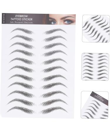 Mikinona 12 Sheets Waterproof Eyebrow Stickers Eyebrow Shaping Sticker Hair-like Eyebrows Stickers Post Paper 21x15cm Black - Buy Online on SooperMarket.com