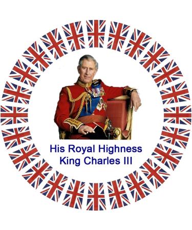 Holly Cupcakes 24 King Charles Pre Cut Cake Toppers- Made with love in the UK - Buy Online on SooperMarket.com