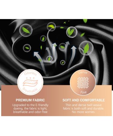 Mikimini Black Shower Hoods 2-Pack | Double-Layer Waterproof Bathing Hair Cap | Soft & Comfortable PEVA | Cute Stretchy Medium Size Black & Orange - Buy Online on SooperMarket.com