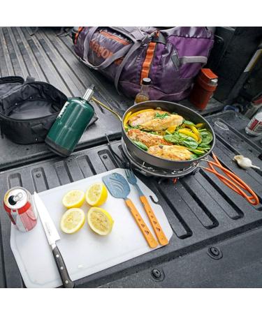 Jetboil Jetset Stowable Camping Utensil Set - Grey/Orange | Lightweight & Compact - Buy Online on SooperMarket.com