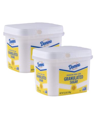 Domino Granulated Pure Cane Sugar, 3.5 LB Easy Baking Tub (Pack of 2) 3.5 Pound (Pack of 2)