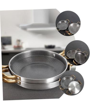 Alipis 26c Stainless Steel Cooking Pot Crayfish Camping Wok Induction Cooker maifan Wok Omelet pan Non Stick pan Amphora Saucepan Spanish Paella pan Stainless Steel Honeycomb 39x26cm As Shown - Buy Online on SooperMarket.com
