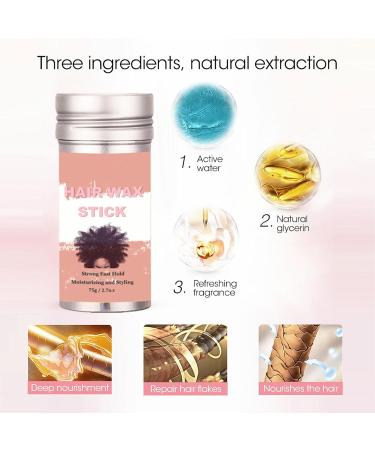 Hair Wax Stick 75g Soft Shiny Hair Styling Wax Non Greasy Styling Cream Hair Wax Stick for Frizzy Hair Gel Stick for Control - Buy Online on SooperMarket.com