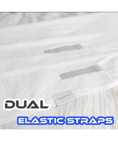 Leporem Extra Large Microfiber Hair Towel - Super Absorbent & Fast Drying - Dual Elastic Straps - Ideal for Thick Long & Curly Hair - White - Buy Online on SooperMarket.com