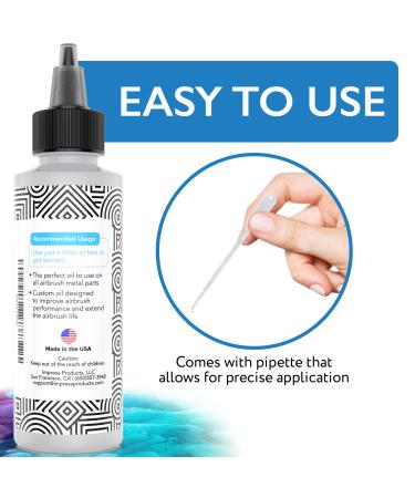 4 oz USA-Made Airbrush Lubricant for Smooth Trigger Action and Reduced Needle Friction - Buy Online on SooperMarket.com