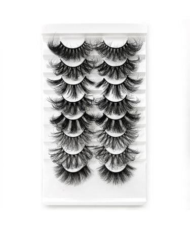 HBZGTLAD new 8 pairs of natural false eyelashes mink lashes long makeup 3d mink eyelashes extend eyelashes lashes mink(Mix-81)
