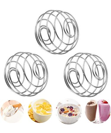 Lancsdom 3pcs Stainless Steel Spring Ball Shaker Ball Mixing Wire Whisk Ball protein mixer mixing ball for Shaker Cup Bottle Mixer