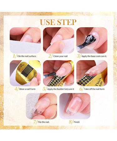 BORN PRETTY Builder Nail Gel Clear 56g | Nail Extension Gel Manicure Set with Forms & Brush Tools - Buy Online on SooperMarket.com