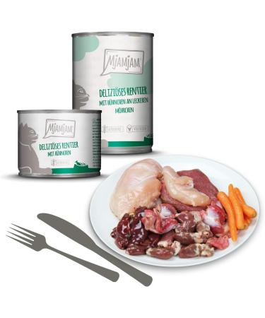 Mjamjam Premium Wet Cat Food - Delicious Reindeer & Chicken with Carrot - Grain Free - 6 Pack (6 x 200g) - Buy Online on SooperMarket.com