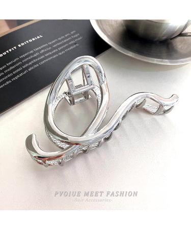 Punk Style Metal Silver Hair Claw Barrette - Irregular Hair Clip for Women, Hair Accessory 1Pcs - Buy Online on SooperMarket.com