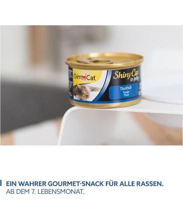 GimCat ShinyCat in Jelly Tuna - Premium Wet Cat Food with Fish & Taurine - 24 Cans (24 x 70g) - International Shipping - Buy Online on SooperMarket.com