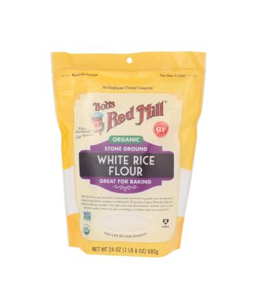 Bob's Red Mill Organic White Rice Flour, 24 Oz 24 Ounce (Pack of 1)