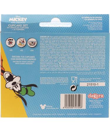 Dekora - Mickey & Friends Cupcake Decoration Kit with Decorative Paper Toppers - 24 Units - Buy Online on SooperMarket.com